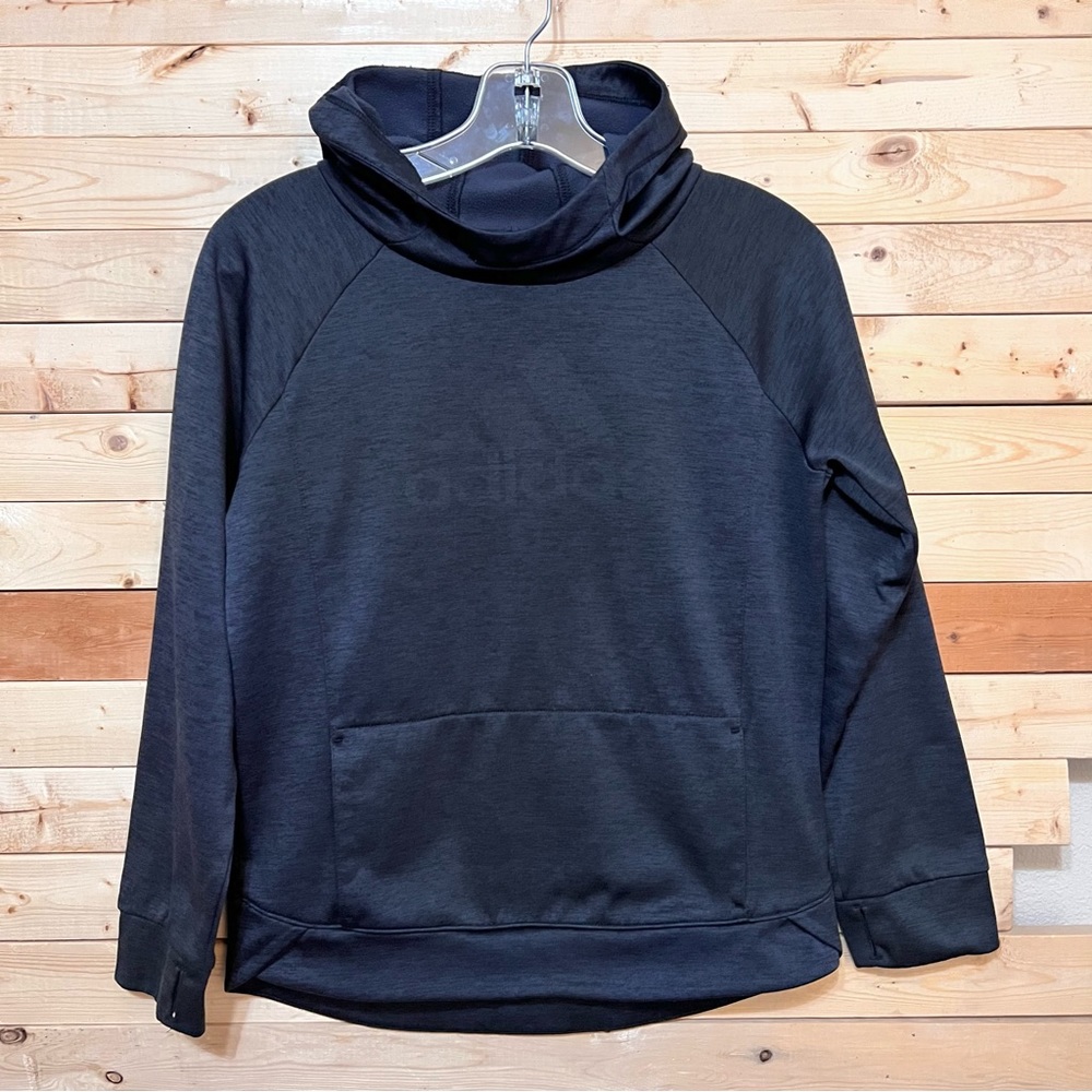 Adidas Dark Children Gray Hoodie Pullover Activewear Jacket kids size XL (16)